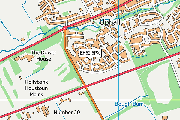 EH52 5PX map - OS VectorMap District (Ordnance Survey)