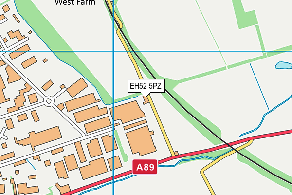 EH52 5PZ map - OS VectorMap District (Ordnance Survey)