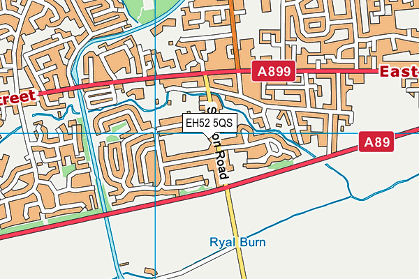 EH52 5QS map - OS VectorMap District (Ordnance Survey)