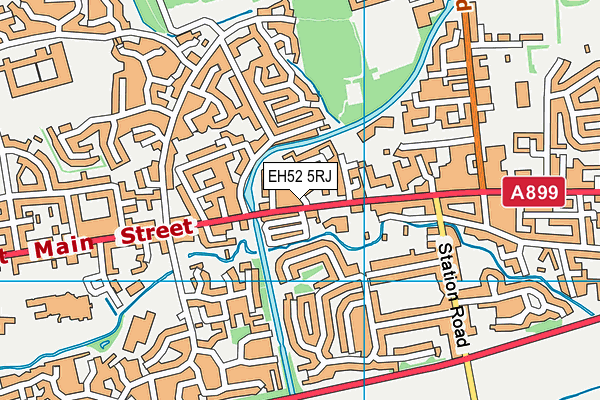 EH52 5RJ map - OS VectorMap District (Ordnance Survey)