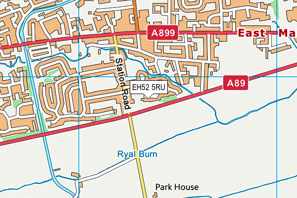 EH52 5RU map - OS VectorMap District (Ordnance Survey)