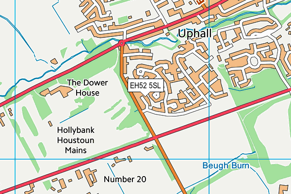 EH52 5SL map - OS VectorMap District (Ordnance Survey)