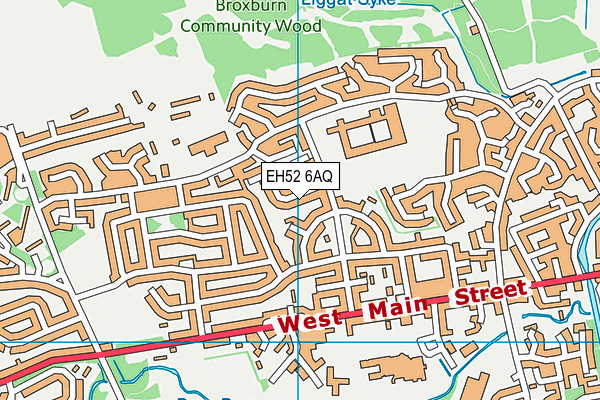 EH52 6AQ map - OS VectorMap District (Ordnance Survey)