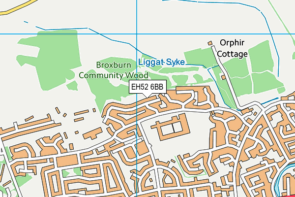 EH52 6BB map - OS VectorMap District (Ordnance Survey)