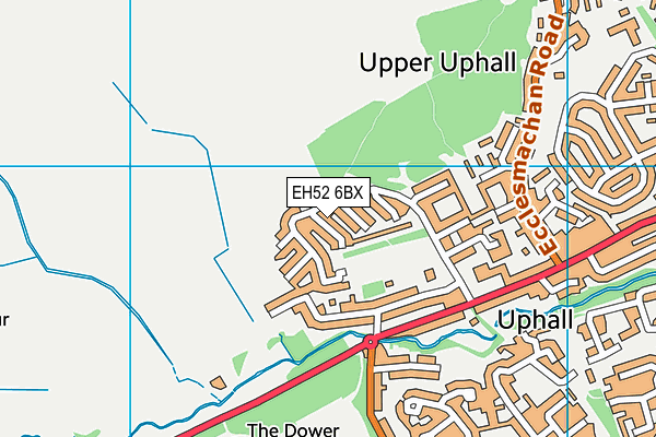 EH52 6BX map - OS VectorMap District (Ordnance Survey)