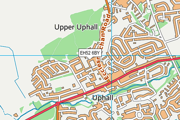 EH52 6BY map - OS VectorMap District (Ordnance Survey)