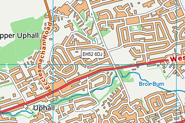 EH52 6DJ map - OS VectorMap District (Ordnance Survey)