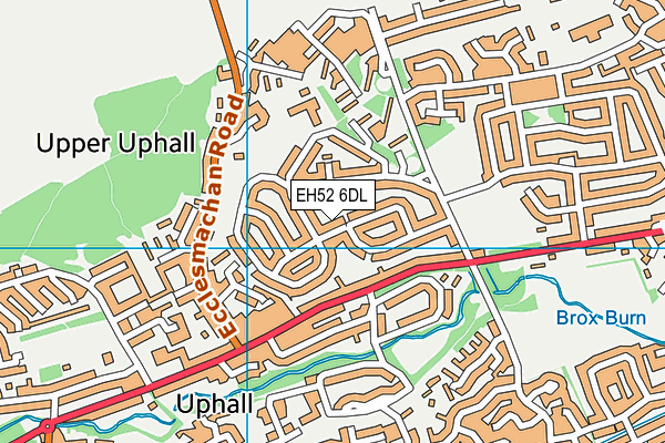 EH52 6DL map - OS VectorMap District (Ordnance Survey)