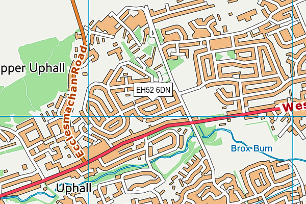 EH52 6DN map - OS VectorMap District (Ordnance Survey)