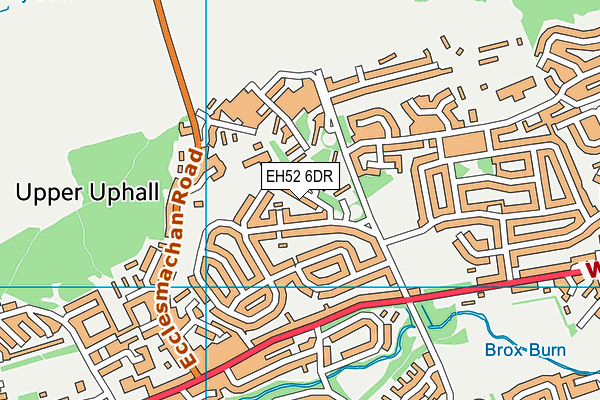 EH52 6DR map - OS VectorMap District (Ordnance Survey)