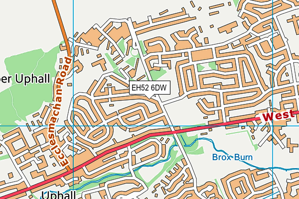 EH52 6DW map - OS VectorMap District (Ordnance Survey)