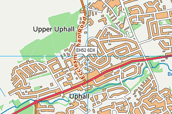 EH52 6DX map - OS VectorMap District (Ordnance Survey)