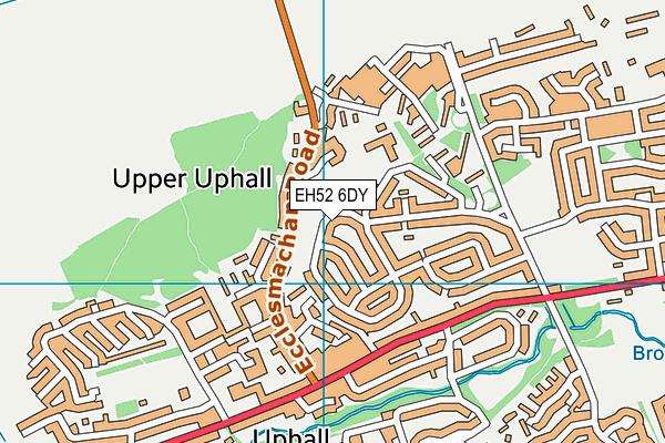 EH52 6DY map - OS VectorMap District (Ordnance Survey)