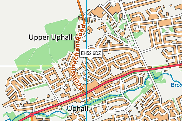 EH52 6DZ map - OS VectorMap District (Ordnance Survey)