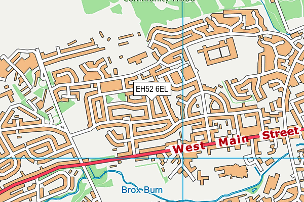 EH52 6EL map - OS VectorMap District (Ordnance Survey)