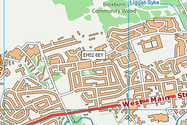 EH52 6EY map - OS VectorMap District (Ordnance Survey)