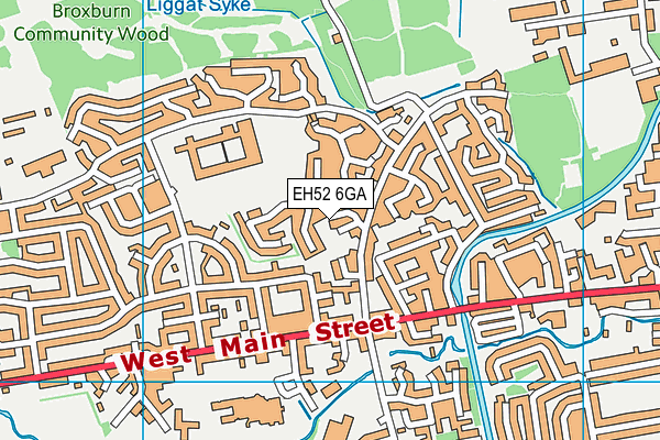 EH52 6GA map - OS VectorMap District (Ordnance Survey)