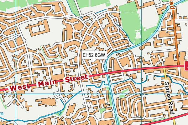 EH52 6GW map - OS VectorMap District (Ordnance Survey)