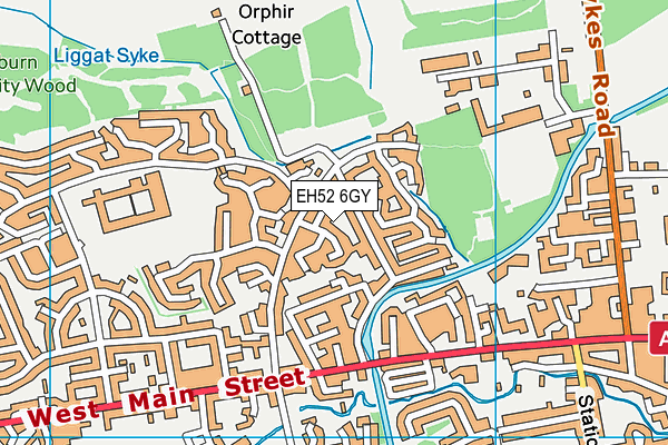 EH52 6GY map - OS VectorMap District (Ordnance Survey)