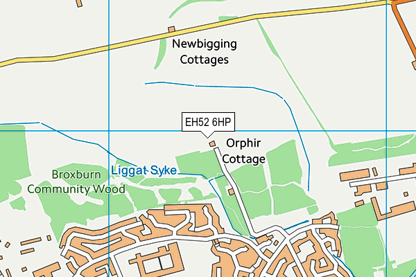 EH52 6HP map - OS VectorMap District (Ordnance Survey)