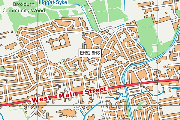 EH52 6HS map - OS VectorMap District (Ordnance Survey)