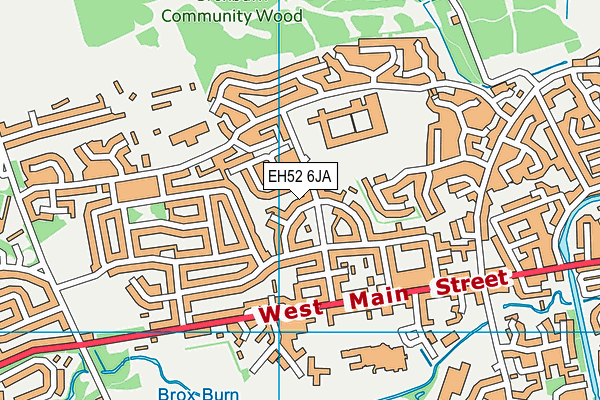 EH52 6JA map - OS VectorMap District (Ordnance Survey)