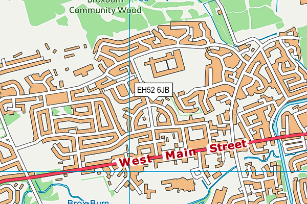 EH52 6JB map - OS VectorMap District (Ordnance Survey)