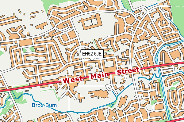 EH52 6JE map - OS VectorMap District (Ordnance Survey)