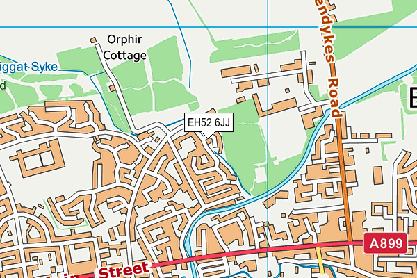 EH52 6JJ map - OS VectorMap District (Ordnance Survey)