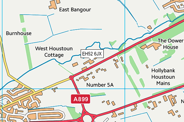 EH52 6JX map - OS VectorMap District (Ordnance Survey)