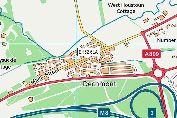 EH52 6LA map - OS VectorMap District (Ordnance Survey)
