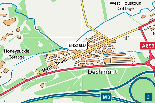 EH52 6LD map - OS VectorMap District (Ordnance Survey)