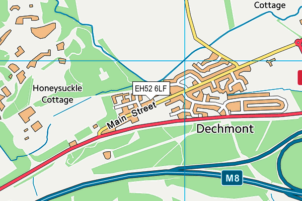 EH52 6LF map - OS VectorMap District (Ordnance Survey)