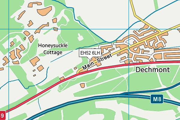 EH52 6LH map - OS VectorMap District (Ordnance Survey)