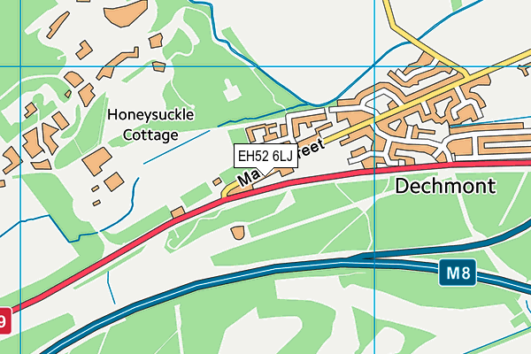 EH52 6LJ map - OS VectorMap District (Ordnance Survey)