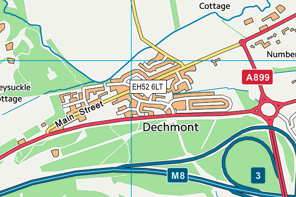 EH52 6LT map - OS VectorMap District (Ordnance Survey)