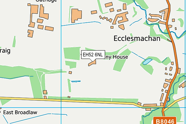 EH52 6NL map - OS VectorMap District (Ordnance Survey)