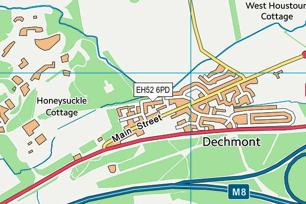 EH52 6PD map - OS VectorMap District (Ordnance Survey)