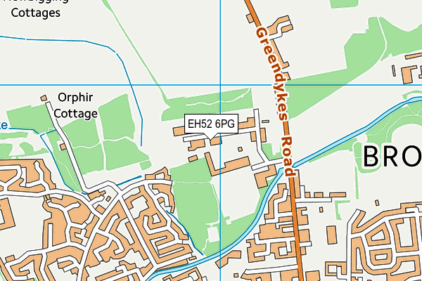 EH52 6PG map - OS VectorMap District (Ordnance Survey)