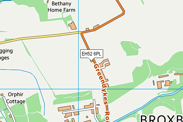 EH52 6PL map - OS VectorMap District (Ordnance Survey)