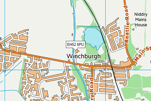 EH52 6PU map - OS VectorMap District (Ordnance Survey)