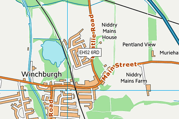 EH52 6RD map - OS VectorMap District (Ordnance Survey)
