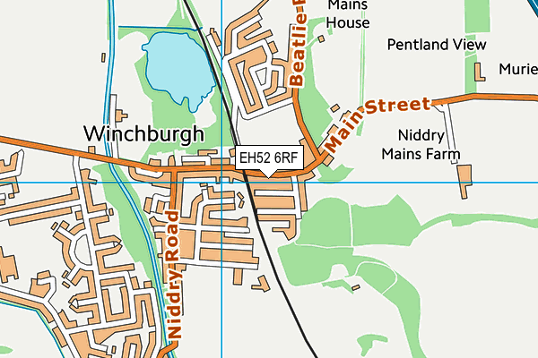 EH52 6RF map - OS VectorMap District (Ordnance Survey)