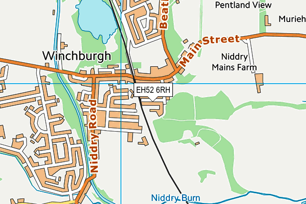 EH52 6RH map - OS VectorMap District (Ordnance Survey)