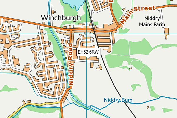 EH52 6RW map - OS VectorMap District (Ordnance Survey)