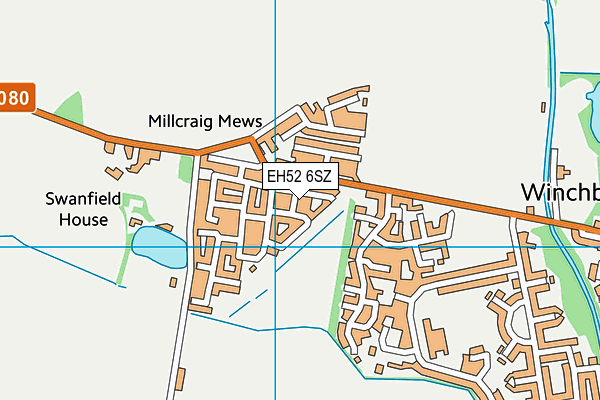 EH52 6SZ map - OS VectorMap District (Ordnance Survey)