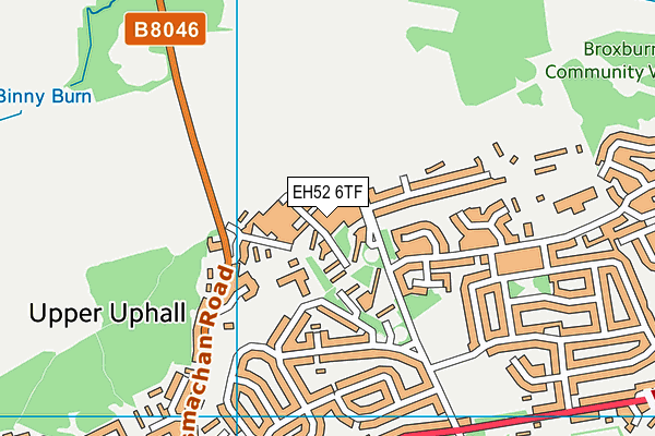 EH52 6TF map - OS VectorMap District (Ordnance Survey)