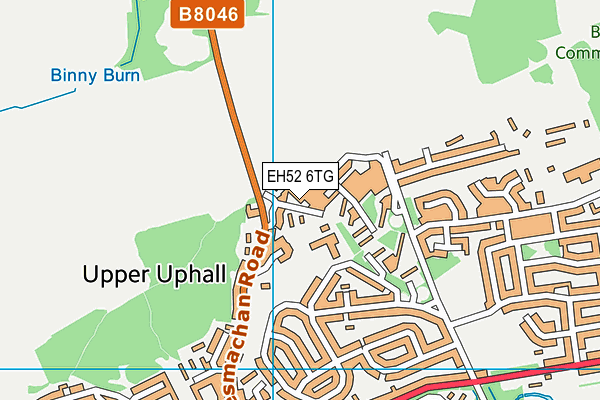 EH52 6TG map - OS VectorMap District (Ordnance Survey)