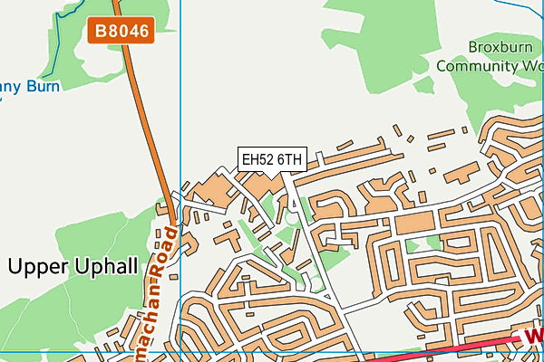 EH52 6TH map - OS VectorMap District (Ordnance Survey)