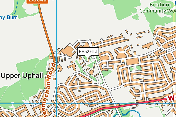 EH52 6TJ map - OS VectorMap District (Ordnance Survey)